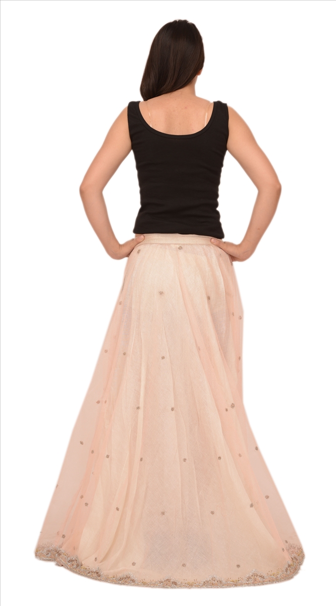 Tcw Vintage Bollywood Women Long Skirt Hand Beaded Zari S Size Lehenga